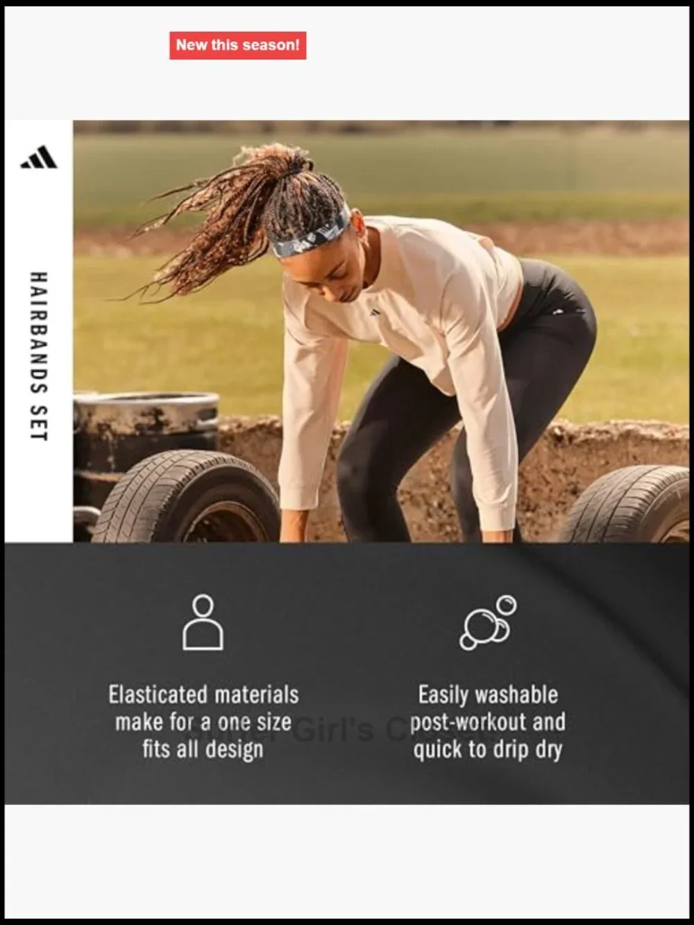 Lycra Sport Hairband Set - 3 Pack